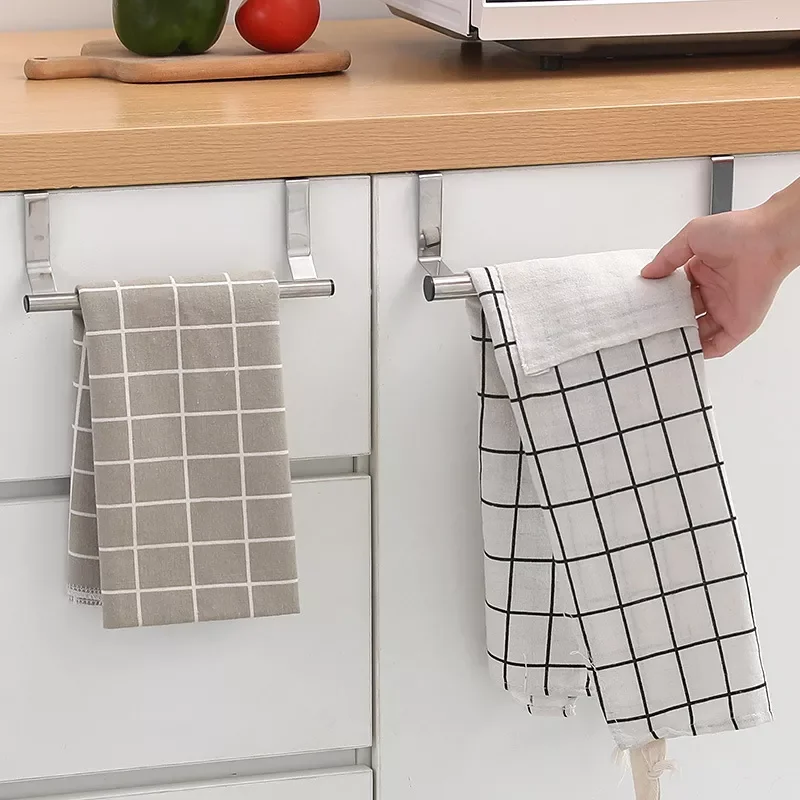 

Towel Rack Rag Rack Shelf Hanger Kitchen Cabinet Door Hanging Organizer Towel Stand Rack Stainless Steel Bathroom Towel Holder