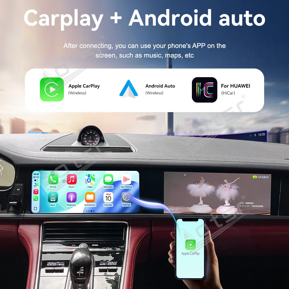 Двухэкранный мультимедийный GPS-навигатор на Android 15 для Porsche Panamera 2017-2023: автомагнитола, стереоресивер, головное устройство (art.: 3920db2690816) - 3920db2690816