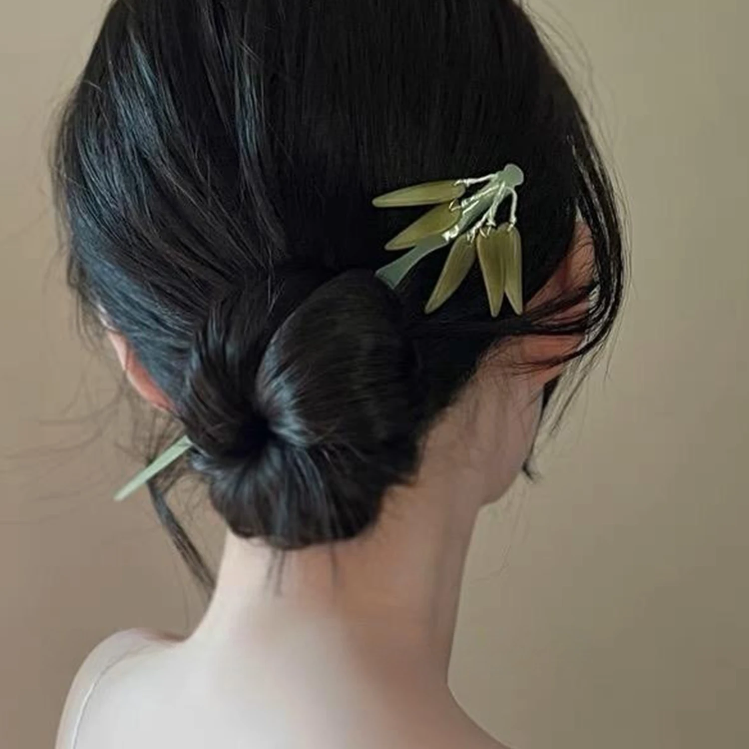 

Китайская бамбуковая заколка для волос, женская шпилька для волос, винтажные акриловые палочки для еды, заколка для волос с бамбуковыми листьями, заколки для волос, аксессуары для волос для девочек, ювелирные изделия