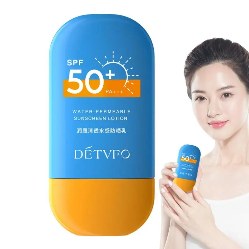 

SPF50+ Sunscreen Lotion 50g UV Protection PA+++ Sunblock Cream Waterproof Sweatproof Hydrate Face & Body Summer Sunscreen Lotion