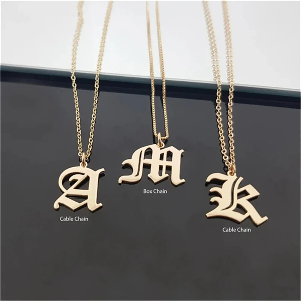 

Custom Name Women Fashion Necklaces Personalized Stainless Steel Pendant Nameplate Necklace Jewelry Figaro Chain Christmas Gifts