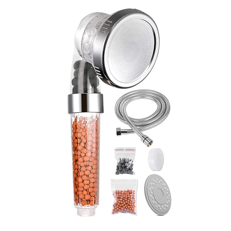 

Shower Head,Ionic Shower Head With Hose High Pressure,3 Modes Adjustable Filter Shower Head For Low Water Pressure