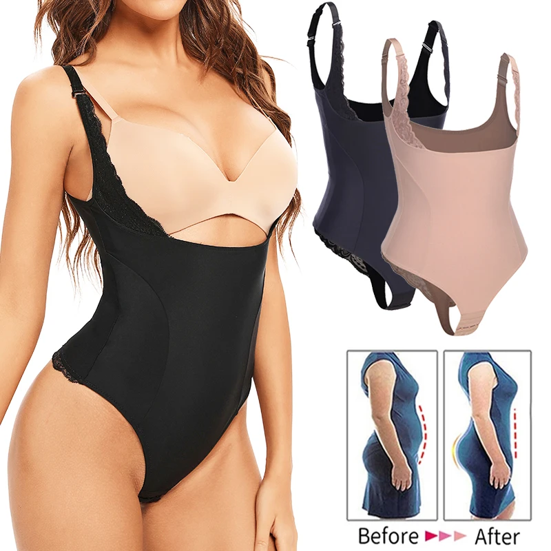 Bodysuit Shapewear Womens Full Body Shaper Tummy Control Slimming Sheath Butt Lifter Push Up Thigh Slimmer Shapers Corset Lace