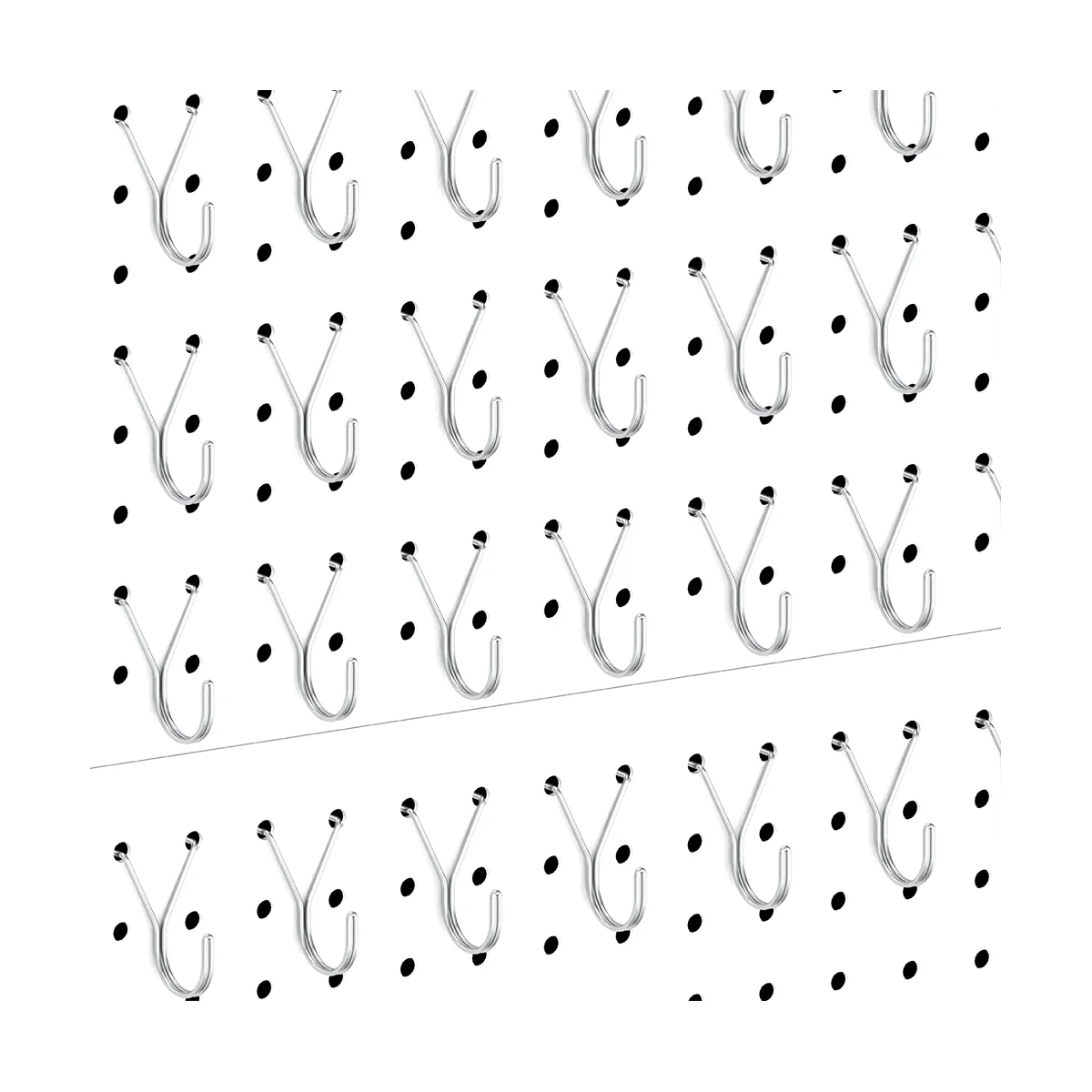 

Peg Board Hooks,Silver J-Hook for Hanging Jewelry, Keys, Retail Items, Small Tools, Fit 1/8In 3/16In Peg Boards,40Pack