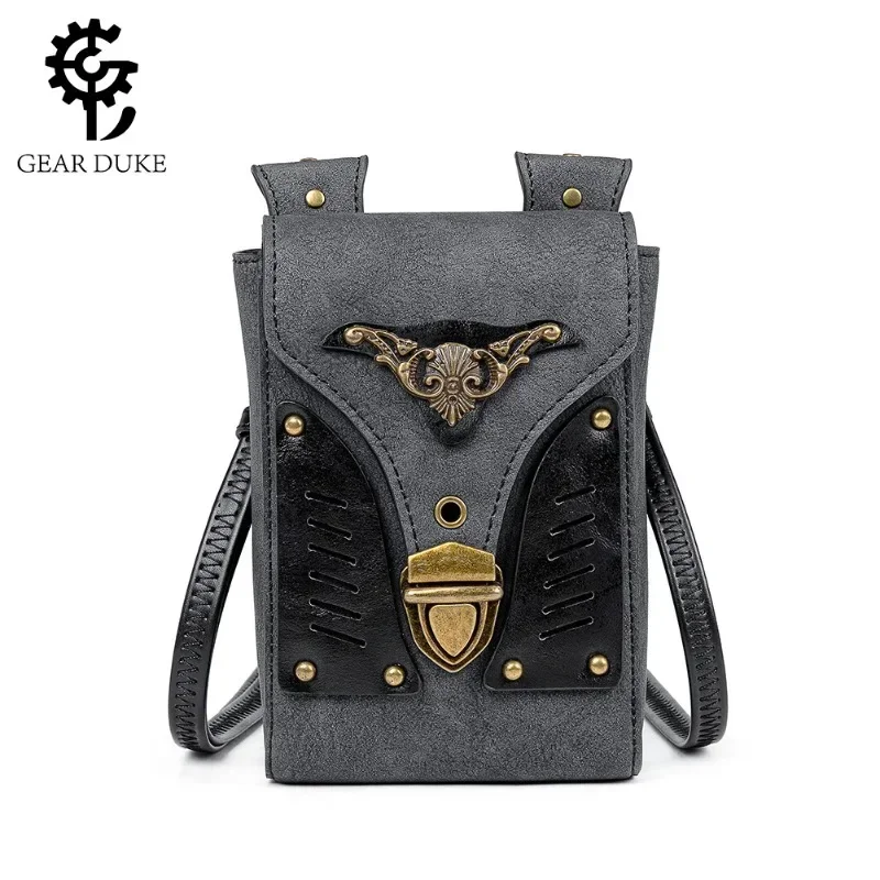 

Bag Punk Biker Single Shoulder Oblique Straddle Bag MINI Mini Color Contrast Small Square Bag