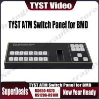 tyst atm switcher panel 4k virtual studio recording video switcher tally interface for live broadcast support blackmagic bmd