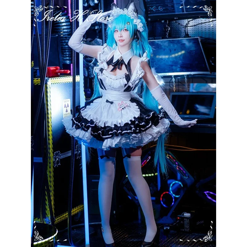 Irelia H Store Аниме Косплей частный Костюм частная горничная черное белое платье