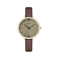 retro simple women watches fashion quartz crystals casual lady leather wristwatch top luxury gedi brand holiday gift for female