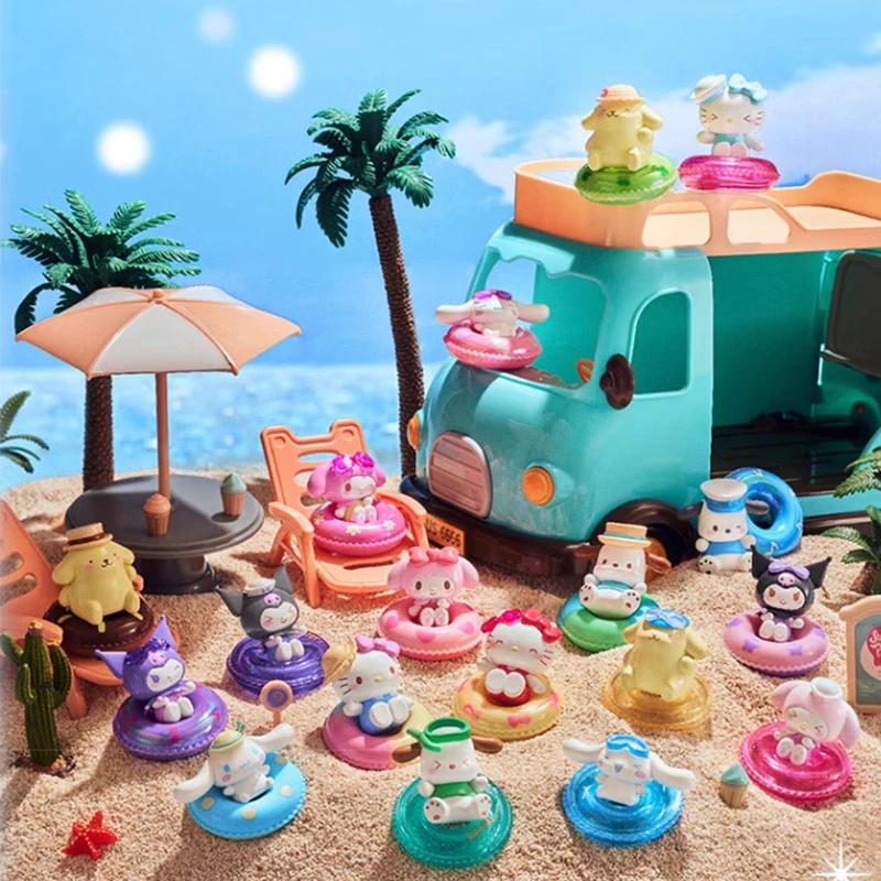 Sanrio мини плавательное кольцо серии слепой мешок Kuromi Pachacco Figuer мешочек с сюрпризом