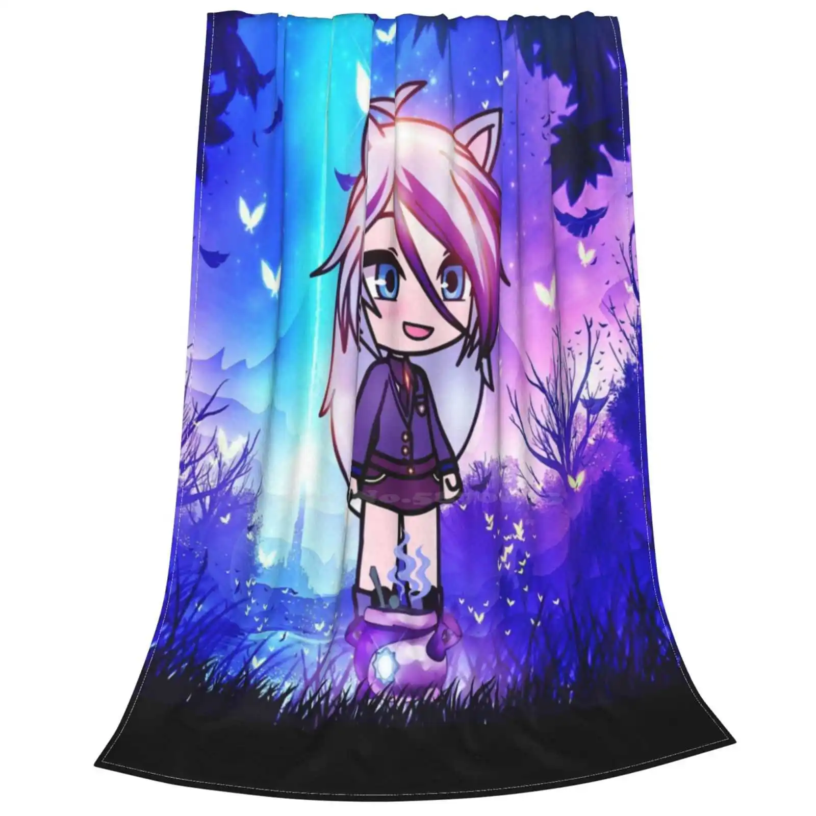 Новинка супер мягкое теплое тонкое одеяло Gacha в Волшебном лесу glife Studio Аниме Chibi