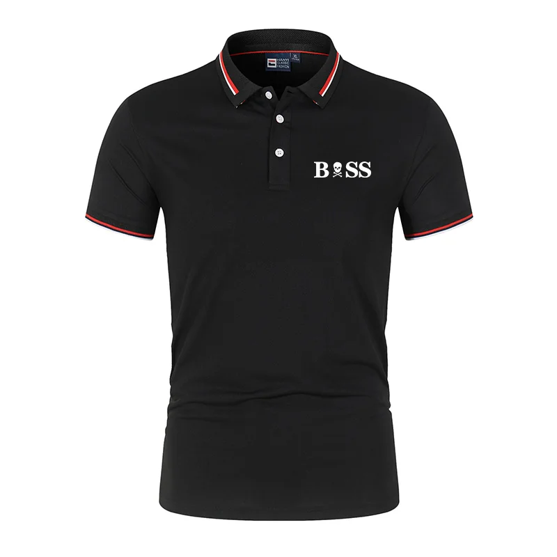 

Рубашка-поло мужская быстросохнущая, модная летняя спортивная деловая Повседневная рубашка-поло для гольфа с коротким рукавом, удобная дышащая рубашка
