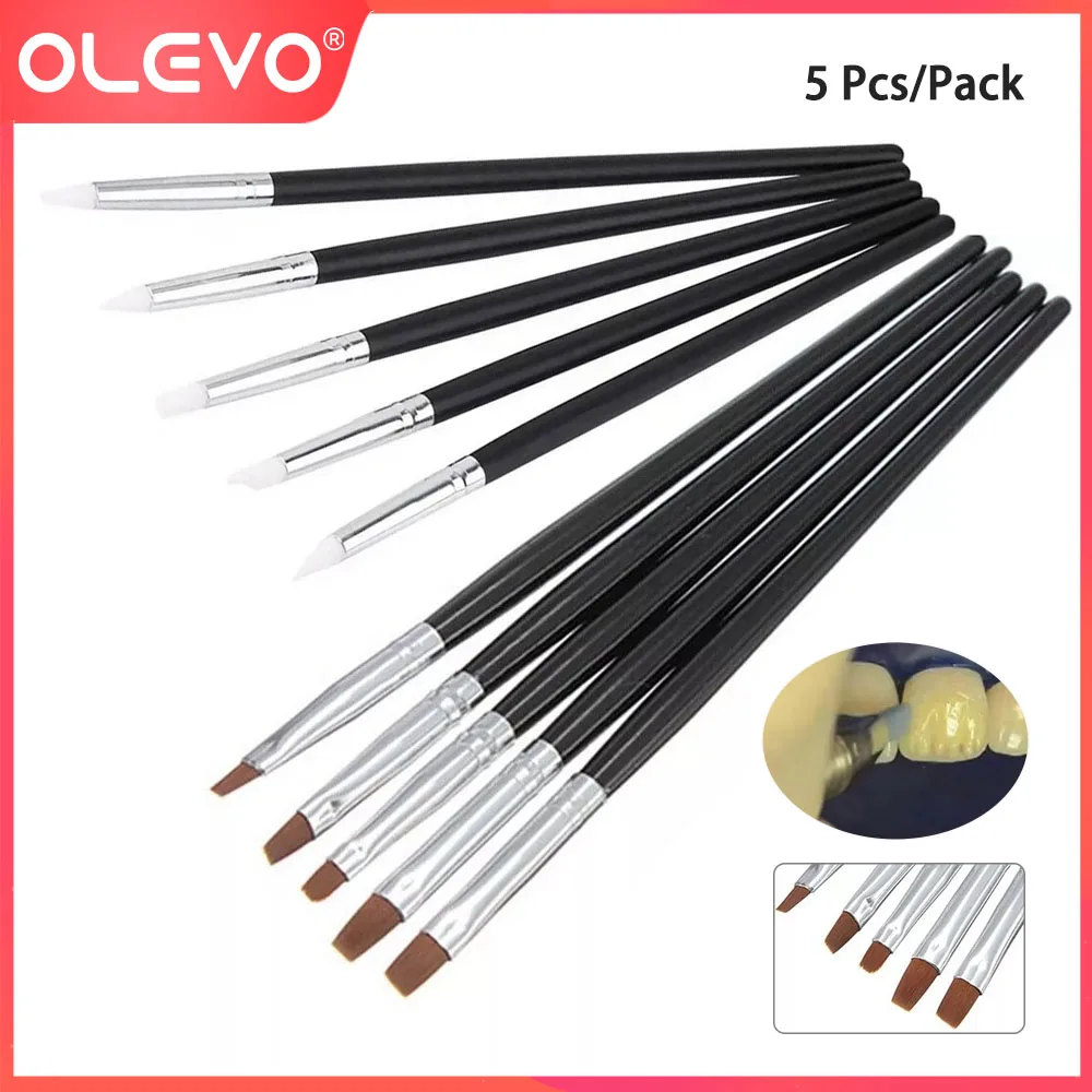 5 шт. зубные щетки из смолы ручки клейкие фарфоровые зубы композитный цементный