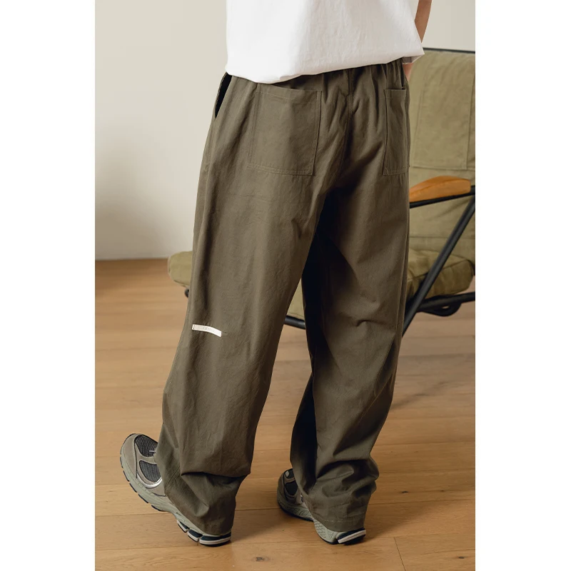 Bdct японские модные однотонные прямые брюки с задним карманом мужские городские