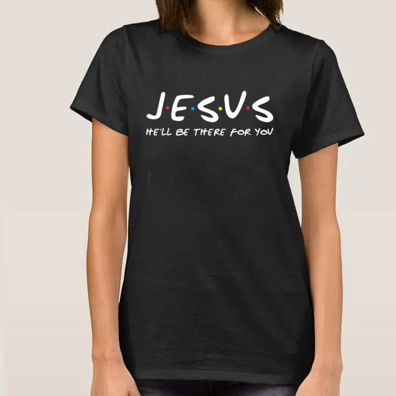 

Women Jesus He'll Be There for You T Shirts Jesus Is Calling Christian Girls Faith Hope Love Tops DIY custom patterns available