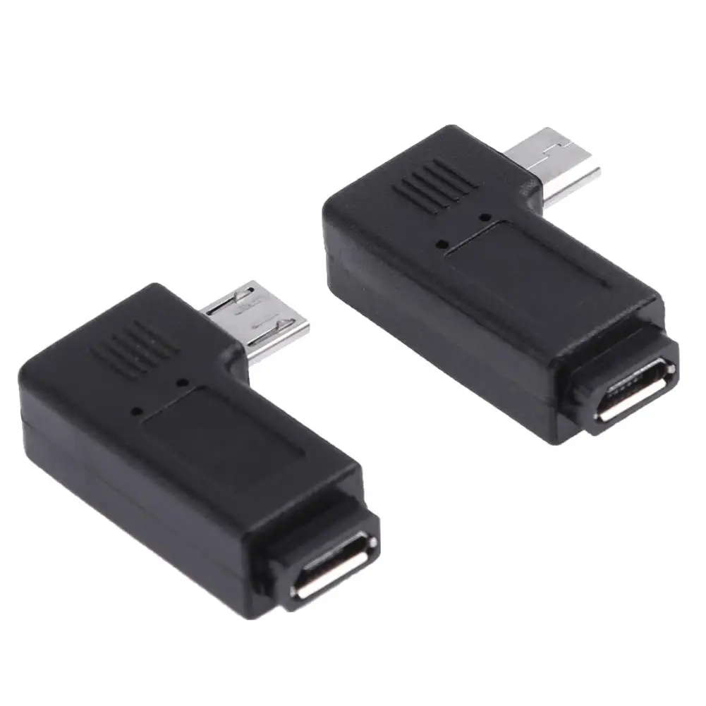 

Micro Adapter USB 2pcs 90 Degree Micro USB Female to 90 Degree USB Male Adapter Connector Left+Right Angle Adapter Micro