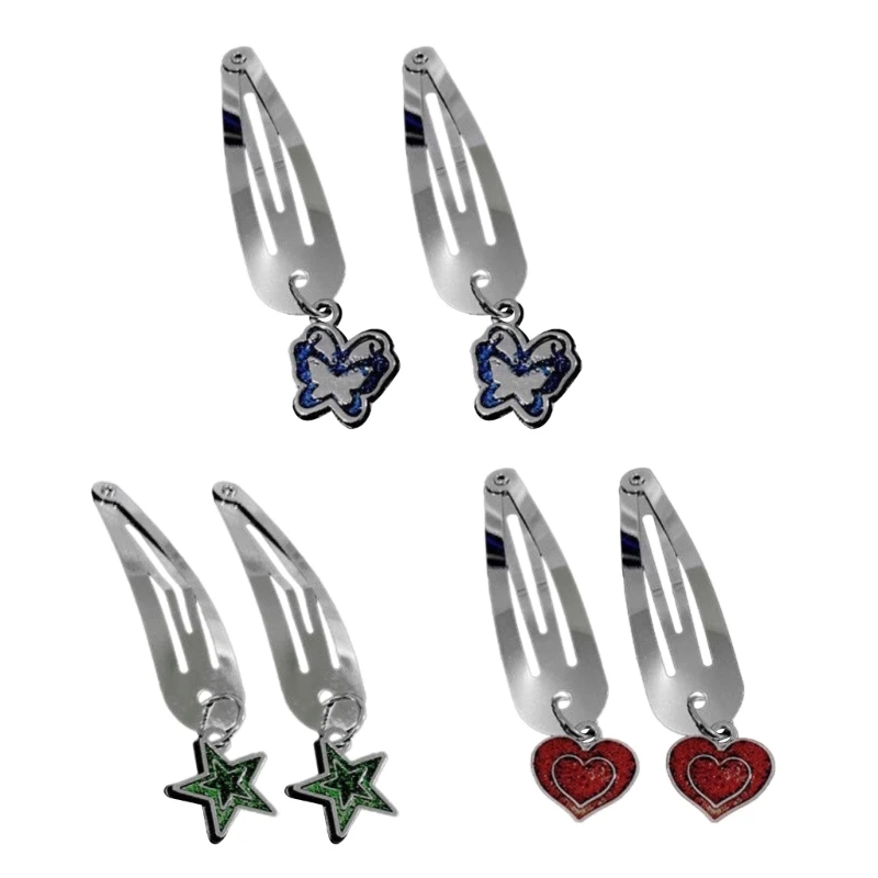 

Punk Hair Clip for Women Girl Vintage Butterfly-Love Hairpins Harajuku Y2K Fashion Headwear Hair Jewelry Accessory