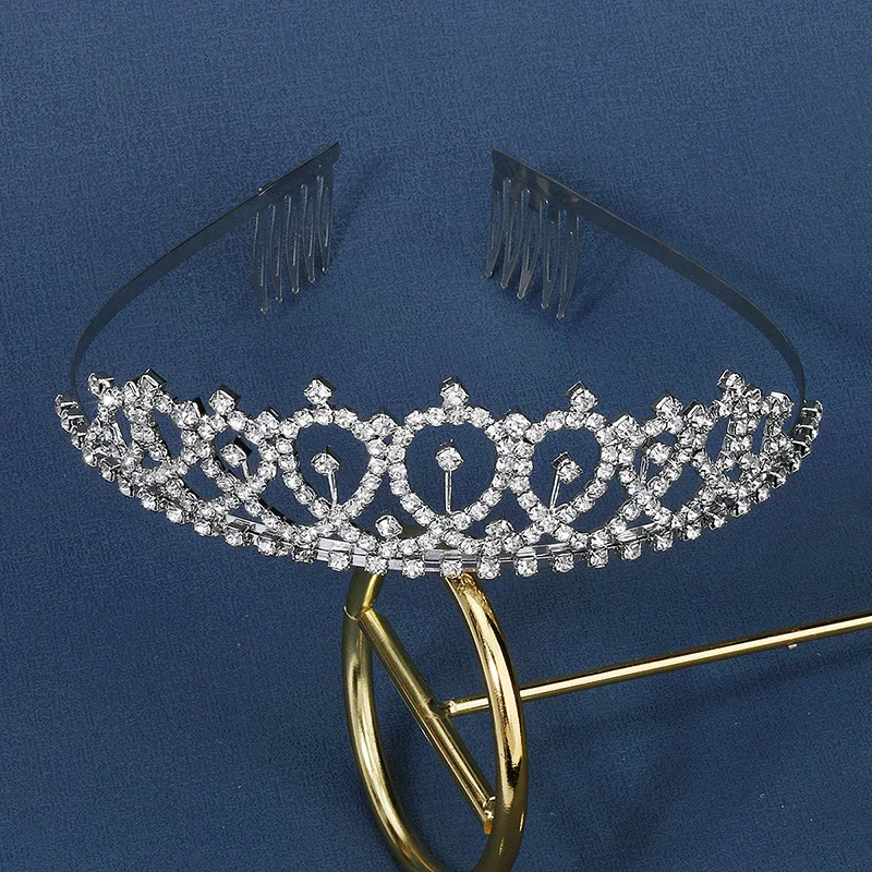 Женская Серебряная Свадебная Повязка Для Волос С Искусственными Кристаллами