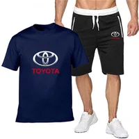 Mens Short sleeve Toyota Car Logo Summer Mens Shirt Hip Hop Harajuku T-Shirt high quality Cotton T Shirts pants suit Sportswear