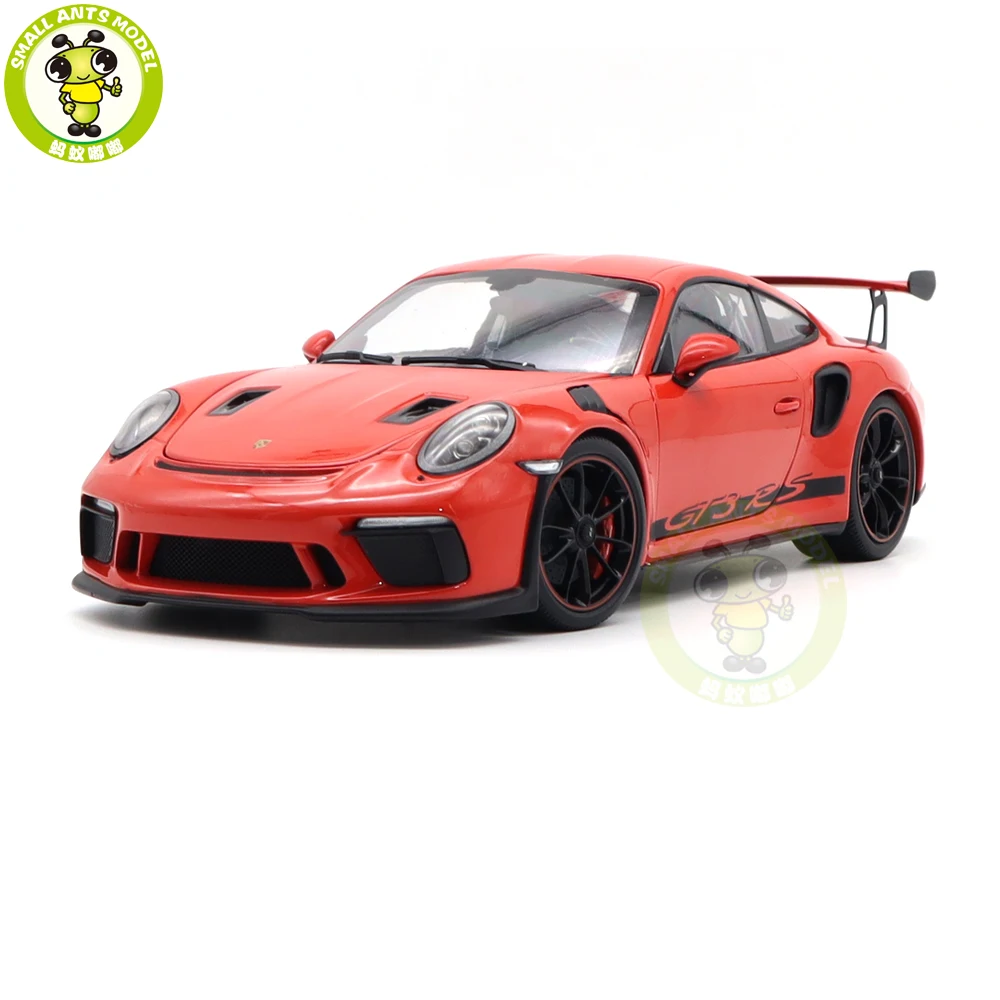 Coche de carreras GT3 RS para niños y niñas, modelo de coche de juguete fundido a presión, 1/18, Porsche911, 911