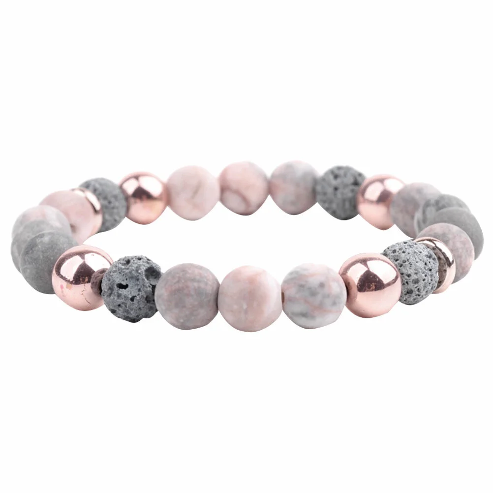 

Wrist Ornaments Women's Bracelets Natural Lava Stone Fashion Volcanic Miss Beads Hand Chain