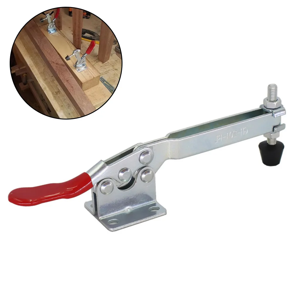 

Durable Toggle Clamp GH-201BL 198Lbs 90Kg Galvanized Iron High Carbon Steel Longer Quick Fixture Quick Release