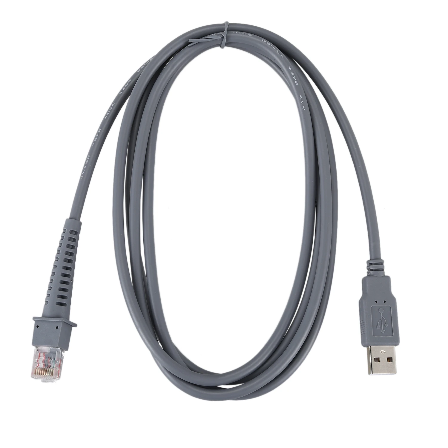 Кабель USB A папа к RJ45 7 футов 2 м для сканера штрих-кодов LS4278 LS2208 2208AP