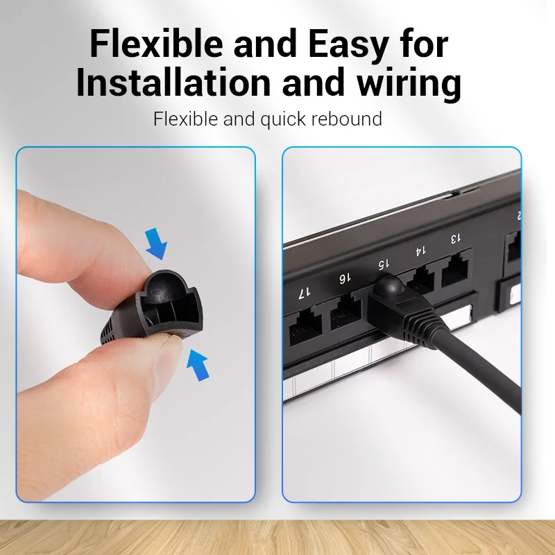 Vention RJ45 Защитные колпачки для коннекторов Ethernet разъемов 100 шт. для кабелей CAT5E/6.