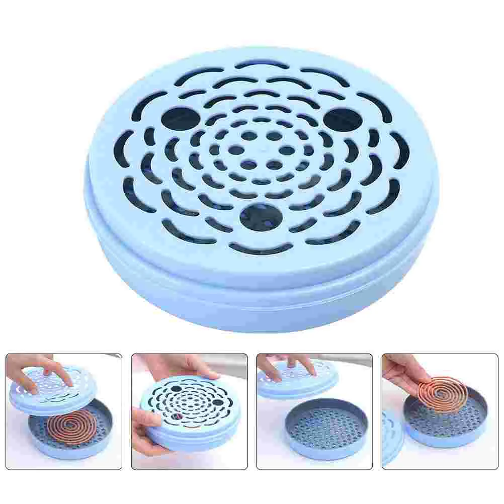 

2Pcs Floor Mosquito Coil Holder Outdoor Mosquito Coil Box Circle Incense Protector
