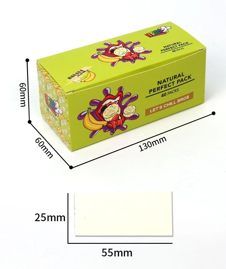 4 Упаковки 136 Листов 55x25 Мм Натуральная Нерафинированная Вращающаяся Бумага