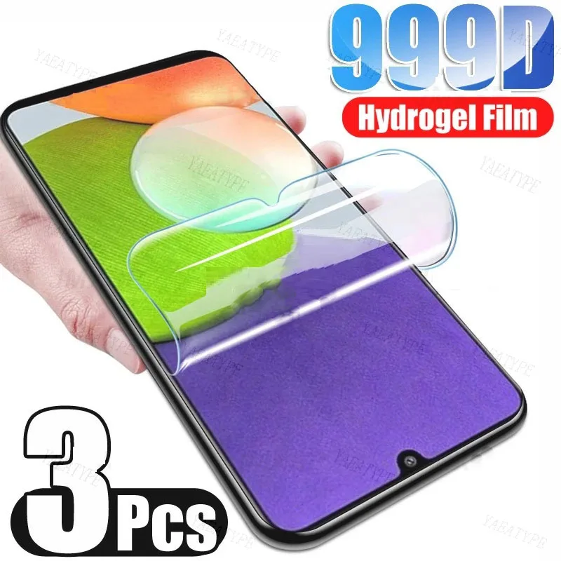 

3PCS Hydrogel Film For Samsung Galaxy A02 A03s A12 Nacho A22 4G 5G A32 A42 A52 A52s A72 53 A54 Screen Protector Protection Film