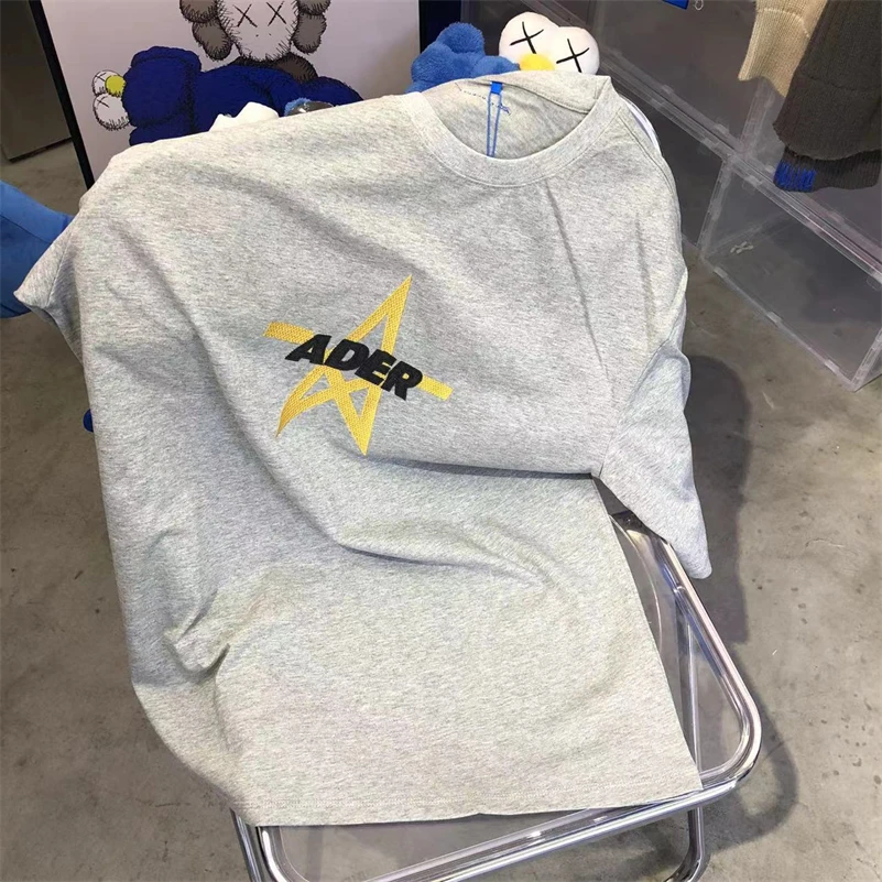 

2022 Ader Error Men Women T-shirt High Quality Short Sleeve T Shirt Five Pointed Star Printed Clothing Tee Embroidery ADER Tees