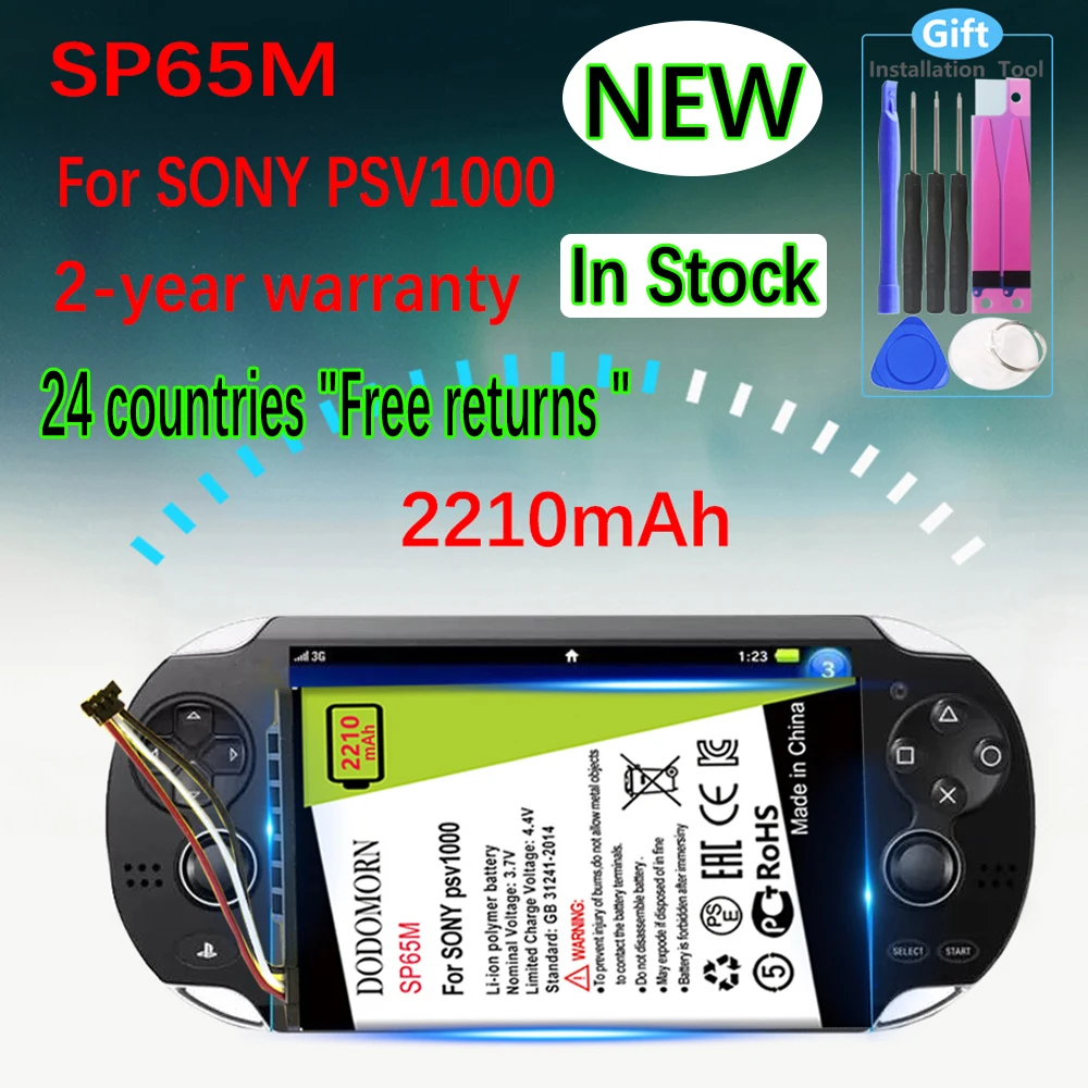 

DODOMORN SP65M Battery For Sony PSV VITA PSVITA 1000 psv1000 PCH-1001 PCH-1101 Mobile Phone High Quality + Tracking Number