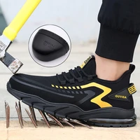 new high quality steel toe shoes work sneakers men safety boots anti puncture work safety shoes wearable indestructible shoes