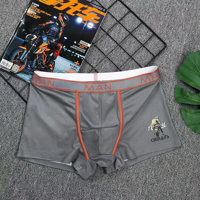 4pcs/Lot Ice Silk Men's Underwear Summer Men Shorts Cool Breathable Lightweight Antibacterial Boxer Panties Male Underpants