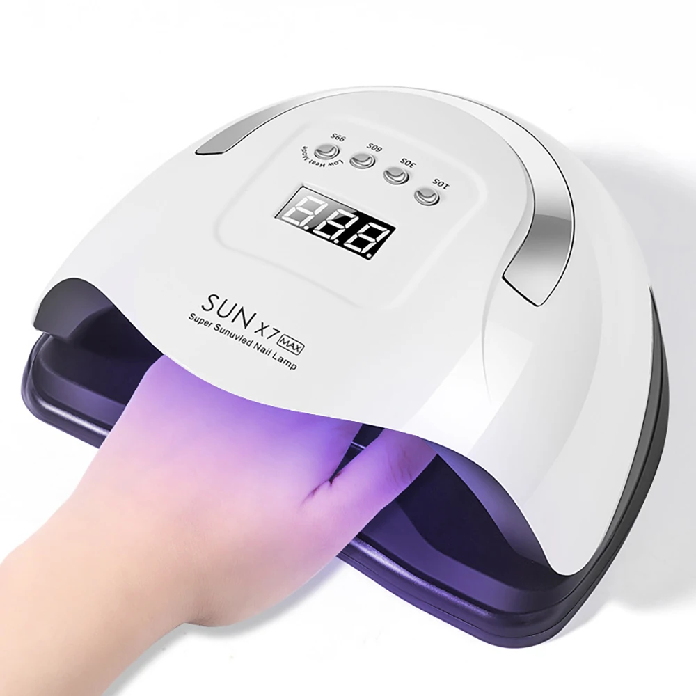

High Power SUN X7 MAX UV LED Nail Lamp for Manicure Gel Polish Drying Machine with Large LCD Touch 66LEDS Smart Nail Dryer