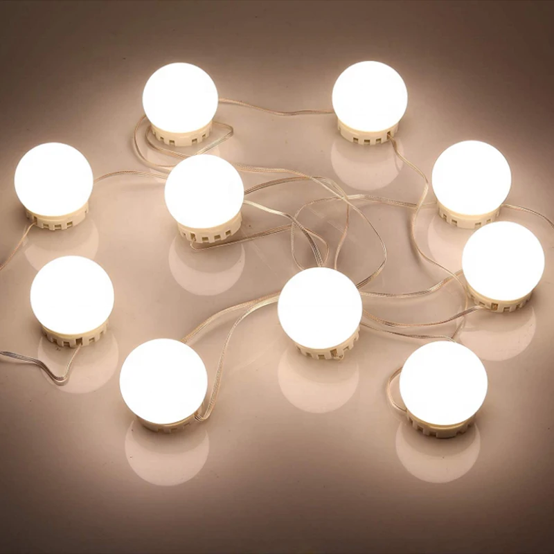 

LED Makeup Mirror Light Lamp Pink Mirror Light Dimming Bathroom Changing Mirror Barber Shop Vanity Mirror Bulb Stepless Dimming