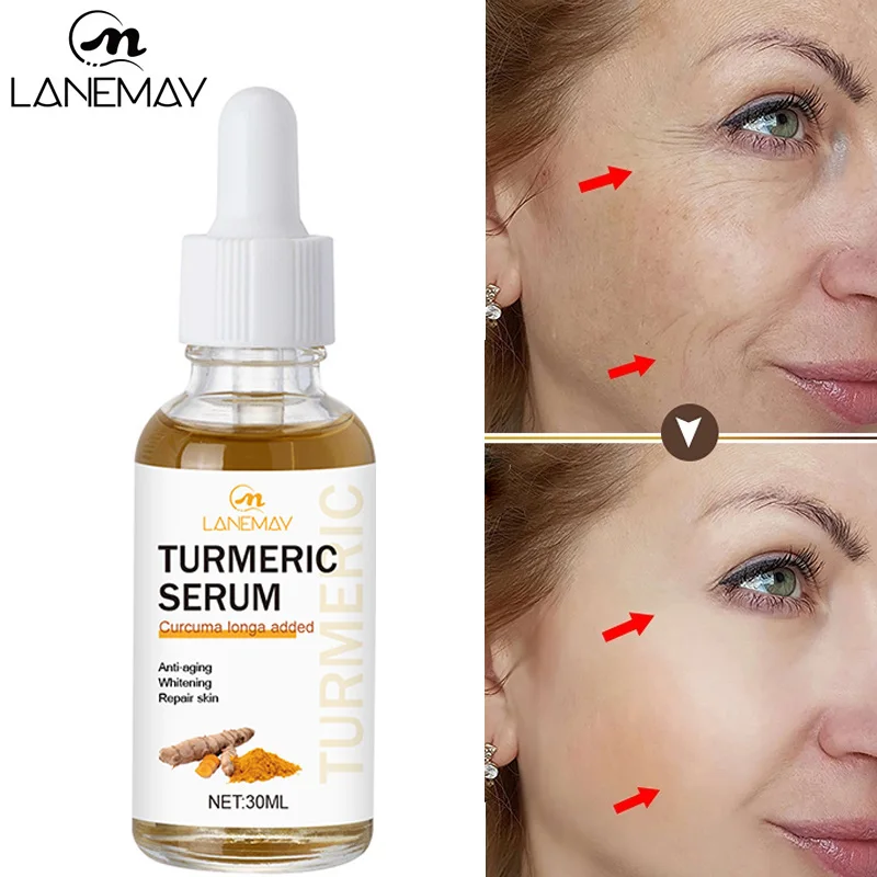 Turmeric Lifting Firming Face Serum Removal Freckles Fade Fine Lines Essence Anti Wrinkle Moisturizing Smooth Skin Care Products