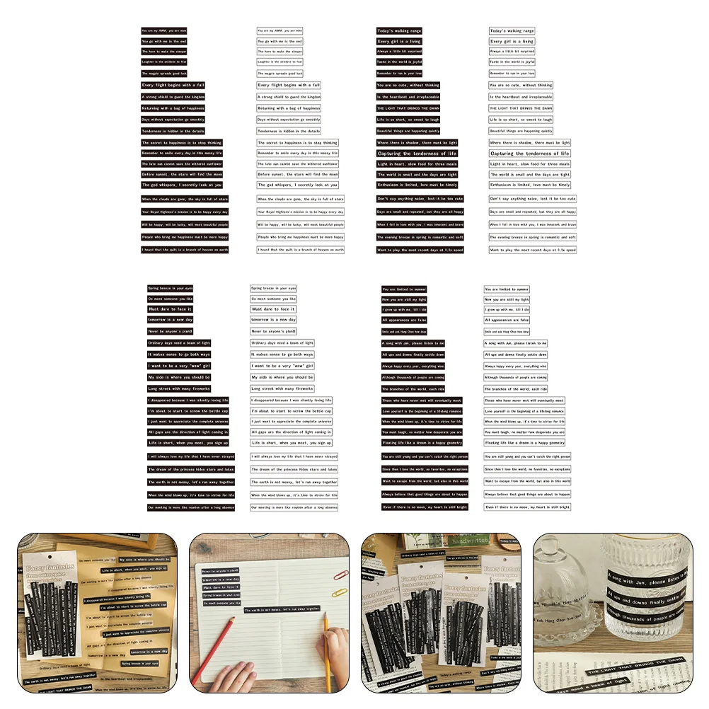 

320Pcs Inspirational English Stickers Adhesive Stickers Scrapbook Stickers