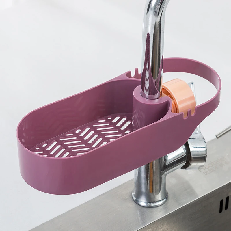 

Kitchen Sink Draining Washing Tools Shelves Faucet Hanging Backet Easy Installation Kitchen Faucet Supplies Kitchen