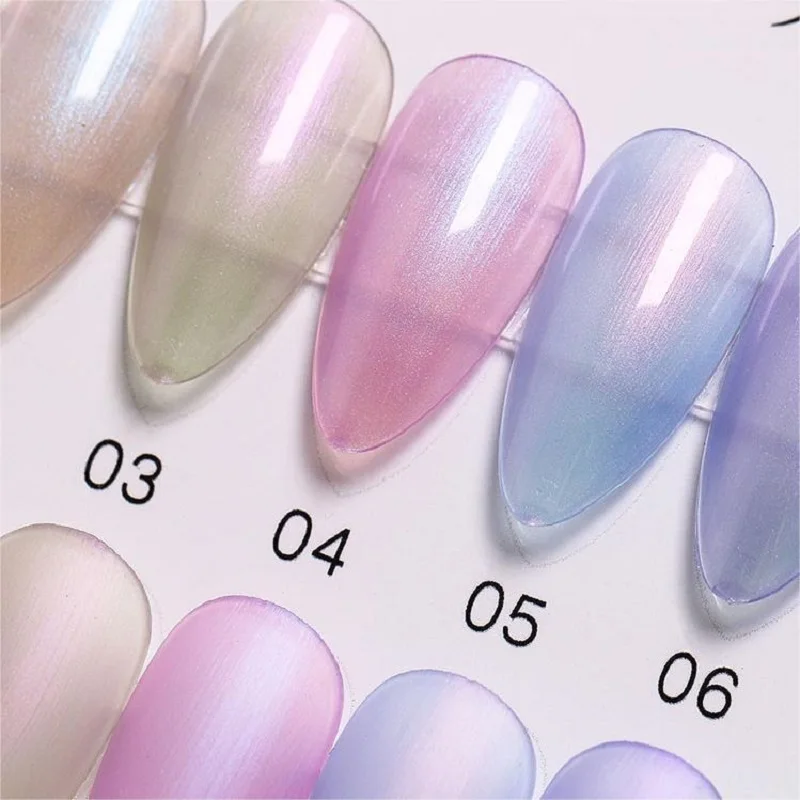 

9 Colors Nail Gel Polish 8ml Shiny Mermaid Soak Off Uv Led Varnish Gel for Manicure Long Lasting Aurora Nail Art Polish Gel DIY