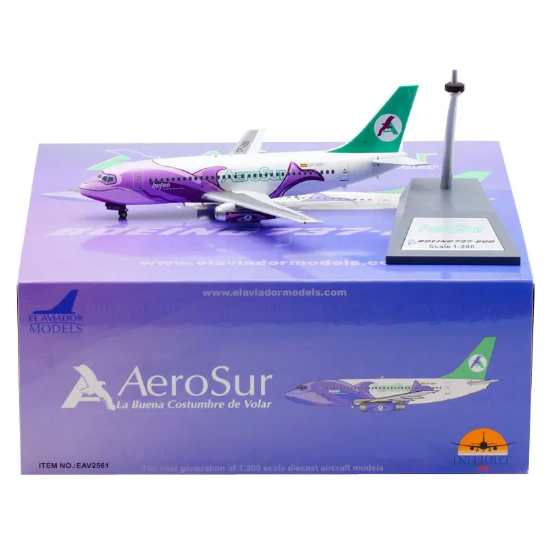 

Модель в масштабе 1:200, ранженьше, самолет AEROSUR Airlines, самолеты из сплава под давлением, коллекционный дисплей, украшение