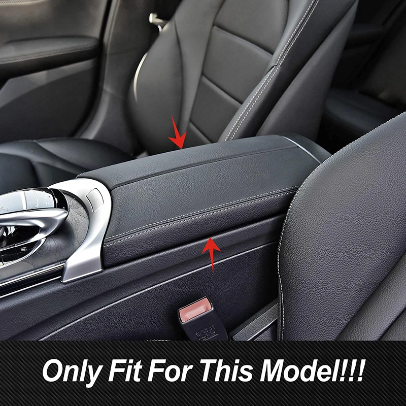Фото Автомобильная консоль, подлокотник, коробка, панель, наклейки для Mercedes Benz C Class W205 GLC X253, аксессуары для интерьера с узором из углеродного волокна №2