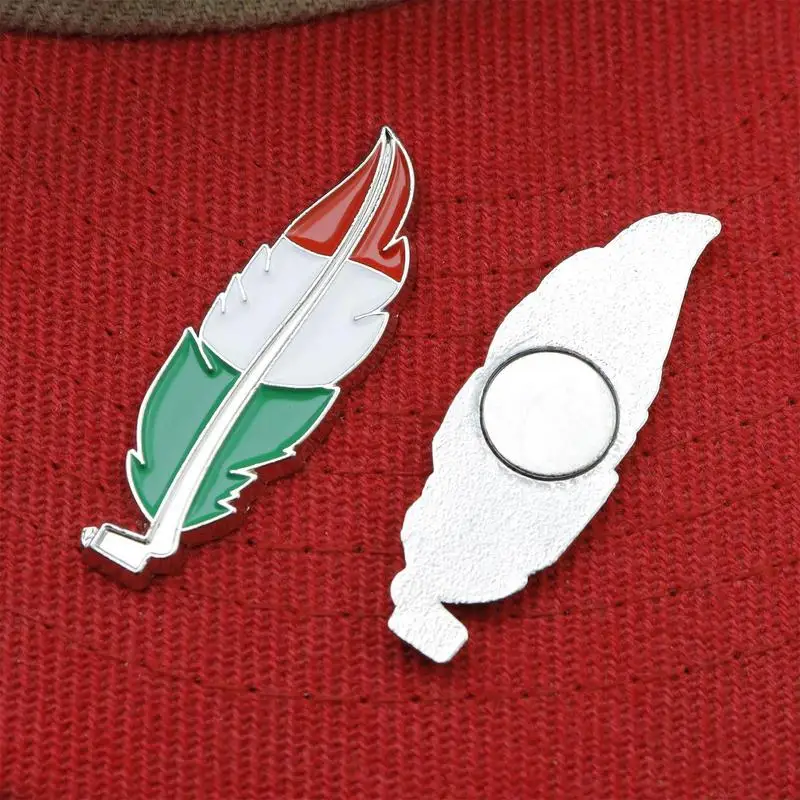 Маркер для мяча гольфа зажим шляпы магнитный маркер аксессуары трехцветный перо