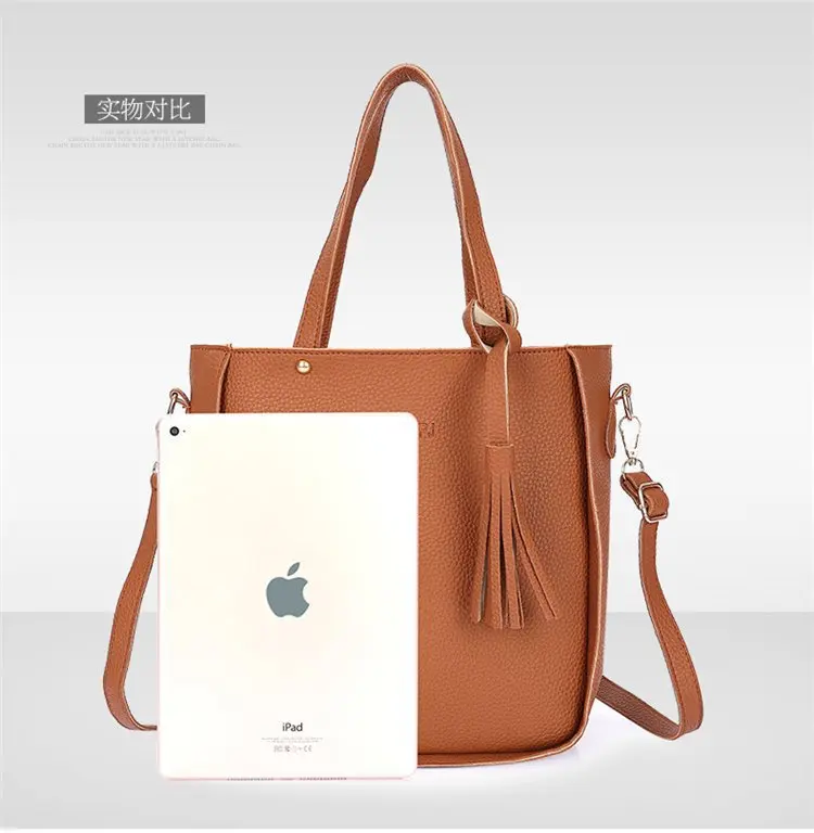 4 шт./комплект женские сумки через плечо из ПУ кожи