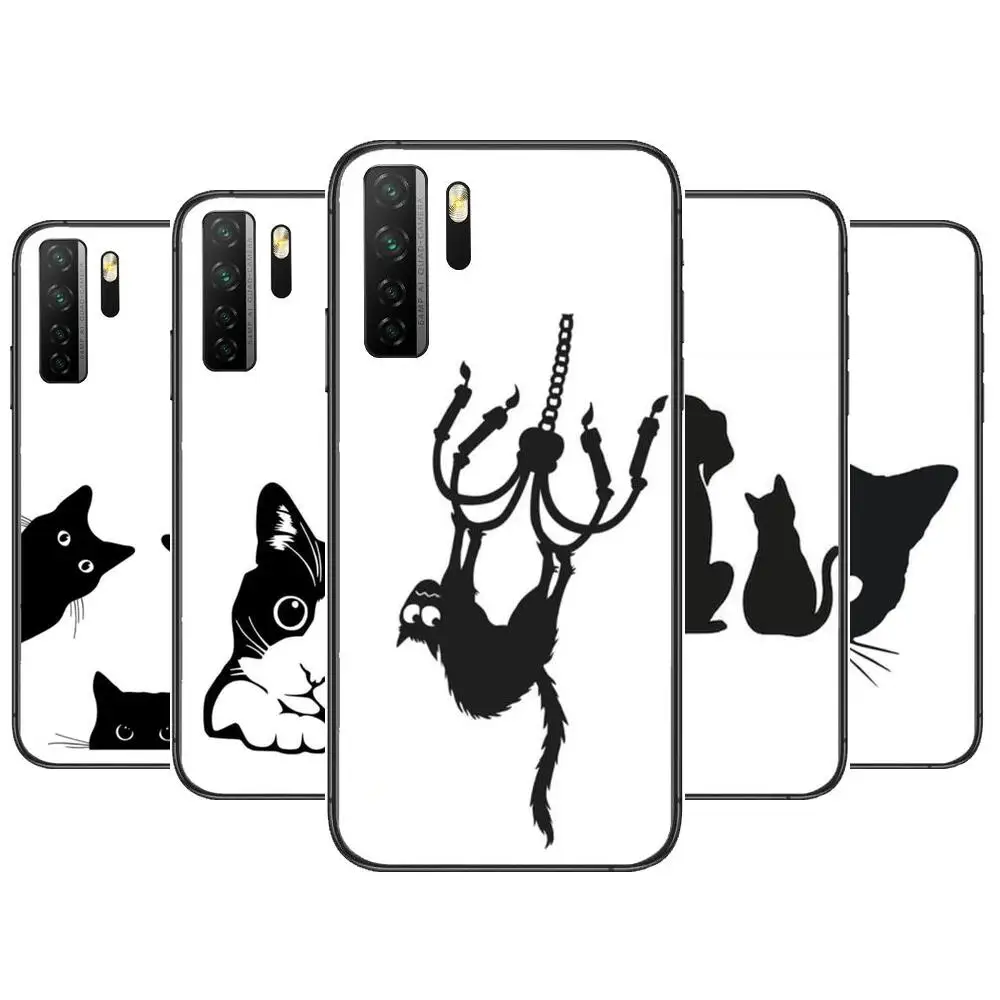 

Shadow Art of Cats and Dogs Black Soft Cover The Pooh For Huawei Nova 8 7 6 SE 5T 7i 5i 5Z 5 4 4E 3 3i 3E 2i Pro Phone Case case