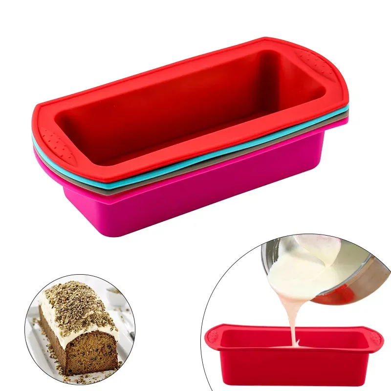 

2022New Cake Mold Rectangle Pan Bakeware Moulds Bread Toast Candy Mold Form Bakeware Baking Dishes Pastry Tools Loaf Pans
