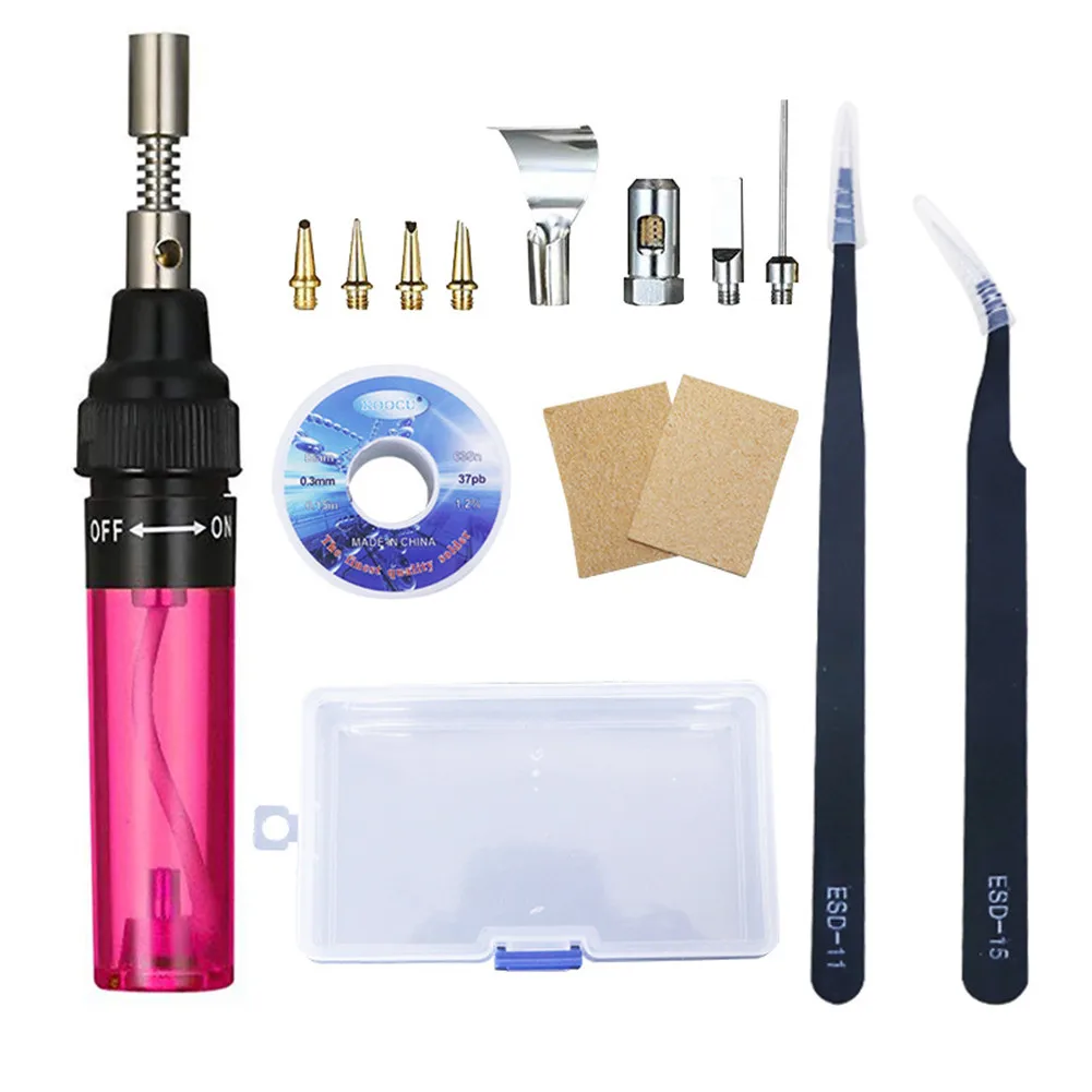 

Welding Soldering Iron Butane DIY Equipment Mini Pen Type Pocket Adjustable Portable Repair Tips Torch Workshop