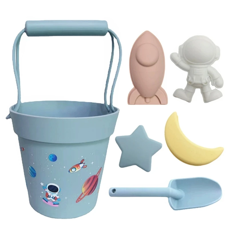 

6 шт./набор, детские складные силиконовые лопаты для пляжа