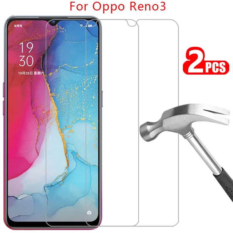 

screen protector for oppo reno3 4g 5g tempered glass on reno 3 opporeno3 protective safety phone film 6.4 9h opo opp appo oppa