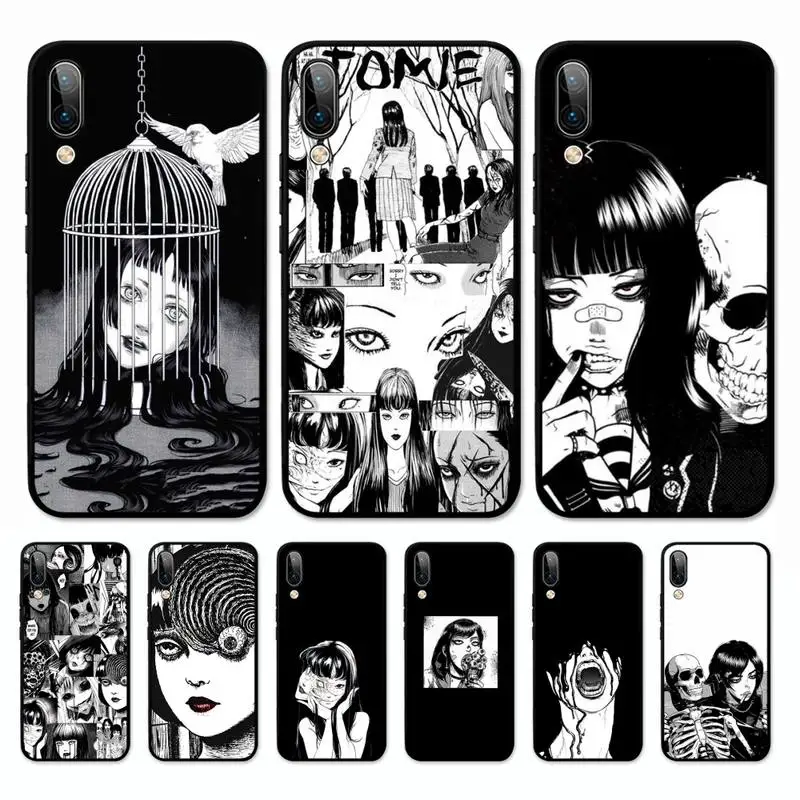 

Junji Ito Tees Horror Phone Case For OPPO A9 A7 A3S A1K F5 Reno 2 Z Realme 6 5 Pro C3 Vivo Y91C Y51 Y31 Y19 Y17 Y11 V17